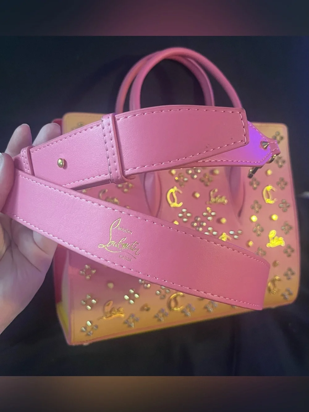 Pink Structured Satchel Tote with Removable Strap